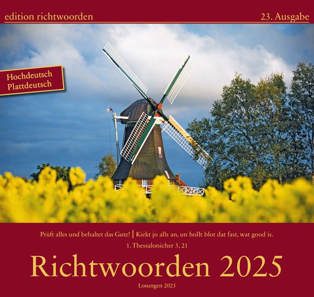 Cover von Richtwoorden Kalender 2025