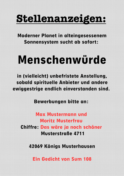 Cover von Max Mustermann und Moritz Musterfrau oder: Das wäre ja noch schöner