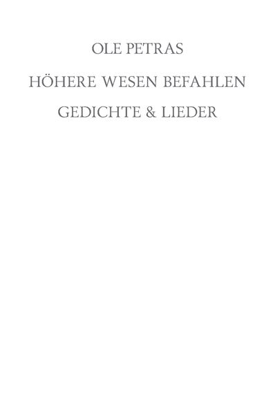 Cover von Höhere Wesen befahlen