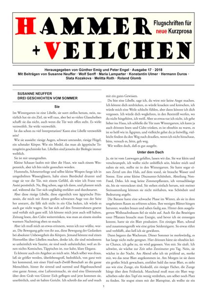 Cover von Hammer + Veilchen Nr. 17