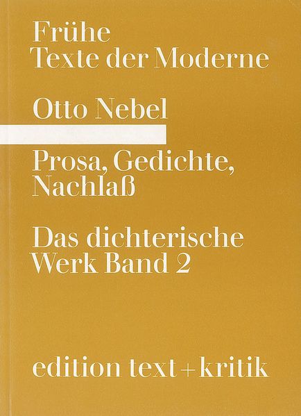 Cover von Prosa, Gedichte, Nachlaß