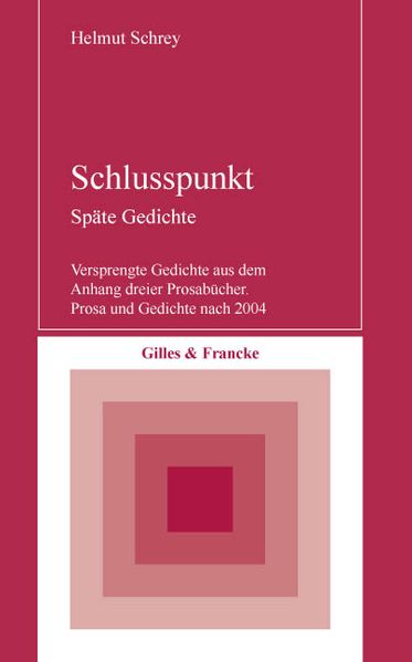 Cover von Schlusspunkt. Späte Gedichte