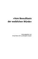 Cover von Vom Bewusstsein der weiblichen Würde