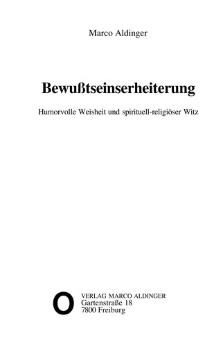 Cover von Bewusstseinserheiterung