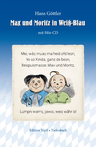 Cover von Max und Moritz in Weiß-Blau