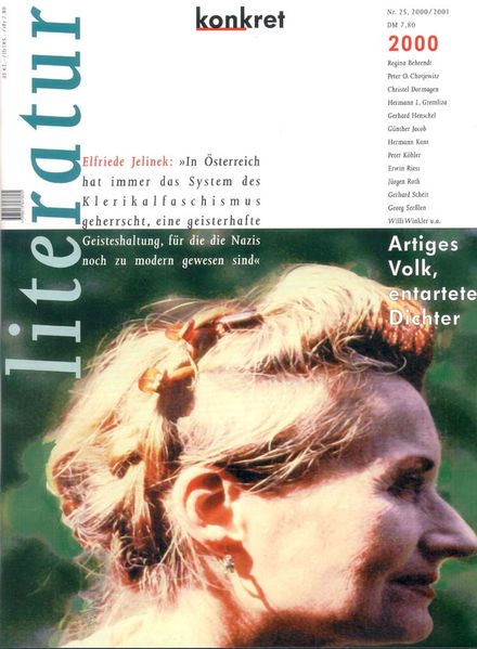 Cover von Literatur konkret / Artiges Volk, entartete Dichter