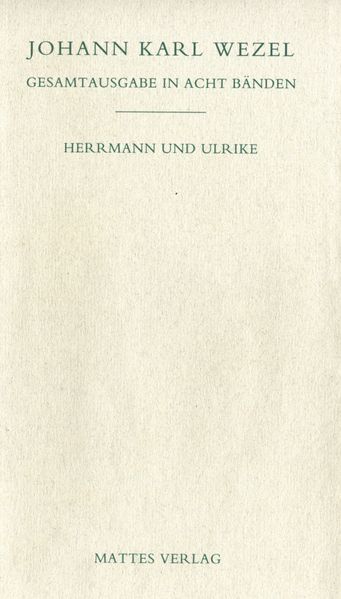 Cover von Gesamtausgabe in acht Bänden. Jenaer Ausgabe / Herrmann und Ulrike