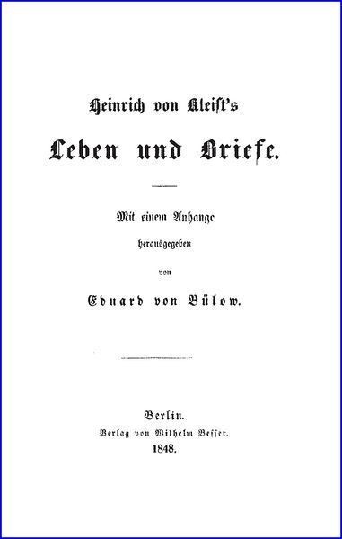 Cover von Heinrich von Kleists Leben und Briefe