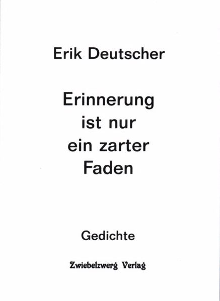 Cover von Erinnerung ist nur ein zarter Faden