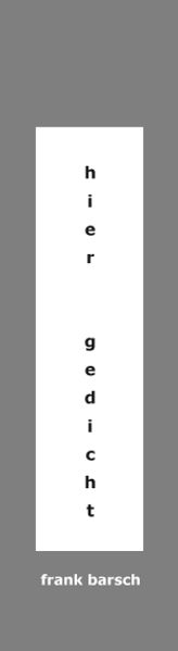 Cover von hier gedicht