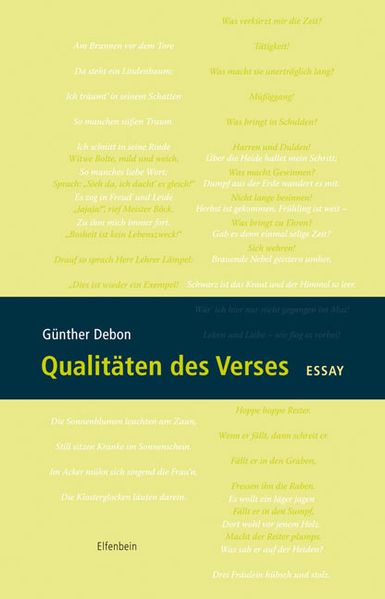 Cover von Qualitäten des Verses