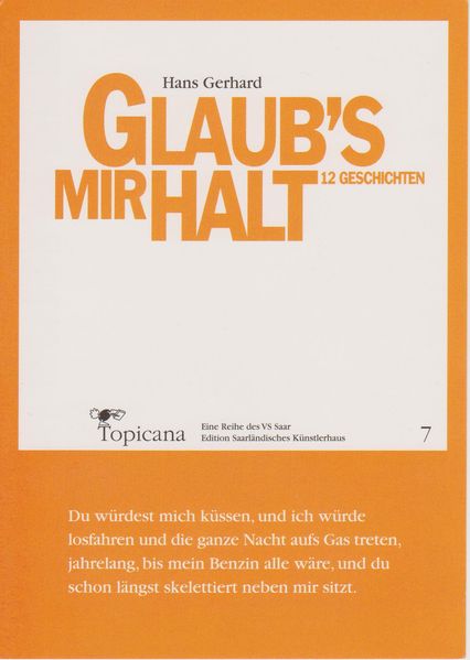 Cover von Glaub´s mir halt