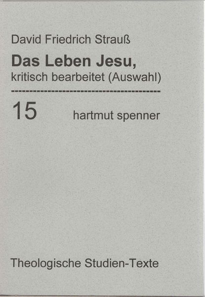 Cover von Das Leben Jesu, kritisch bearbeitet.