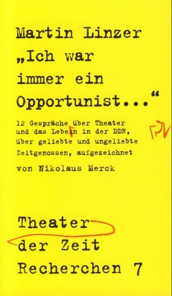 Cover von Ich war immer Opportunist