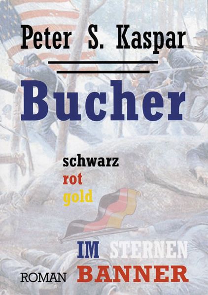 Cover von Bucher schwarz rot gold im Sternen Banner
