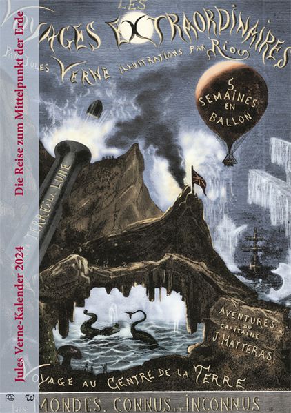 Cover von Jules Verne-Kalender 2024 – Die Reise zum Mittelpunkt der Erde