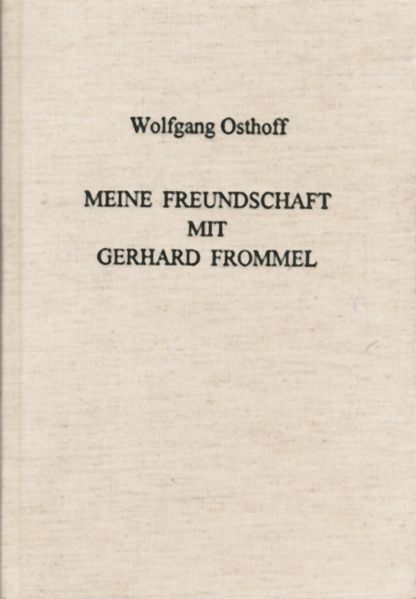 Cover von Meine Freundschaft mit Gerhard Frommel
