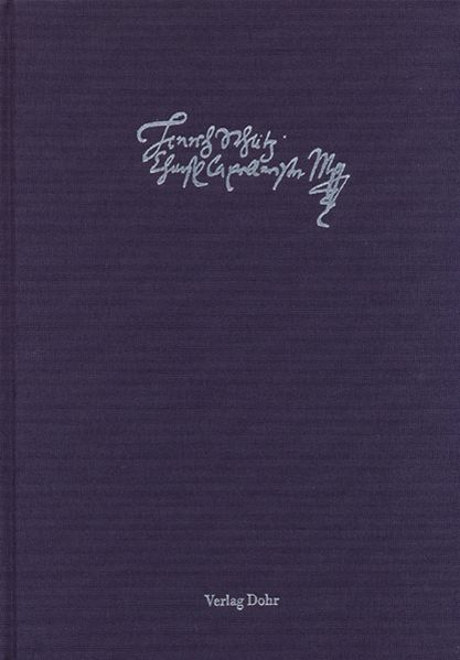 Cover von Schütz-Dokumente 1: Schriftstücke von Heinrich Schütz
