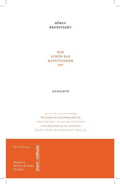 Cover von Wie schön das Kaputtgehen ist