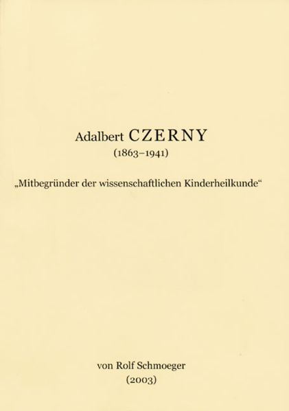 Cover von Adalbert Czerny (1863-1941)