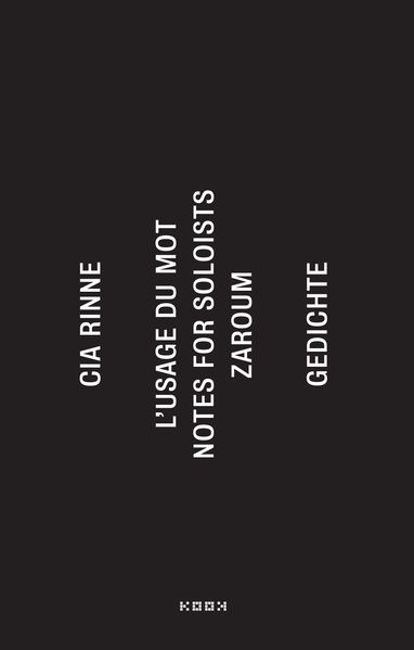 Cover von zaroum / notes for soloists / l’usage du mot