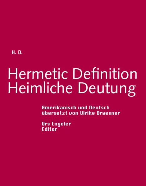Cover von Hermetic Definition /Heimliche Deutung