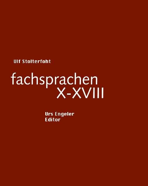 Cover von fachsprachen X-XVIII