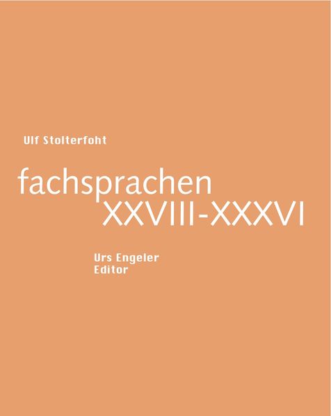 Cover von fachsprachen XXVIII-XXXVI