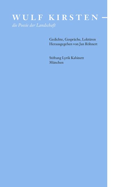 Cover von Wulf Kirsten.- die Poesie der Landschaft.