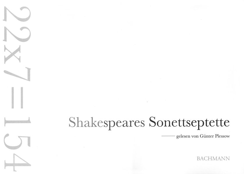 Cover von Shakespeares Sonettseptette