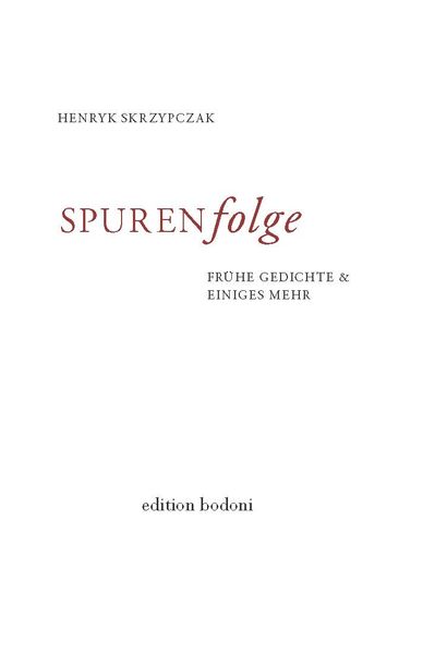 Cover von Spurenfolge
