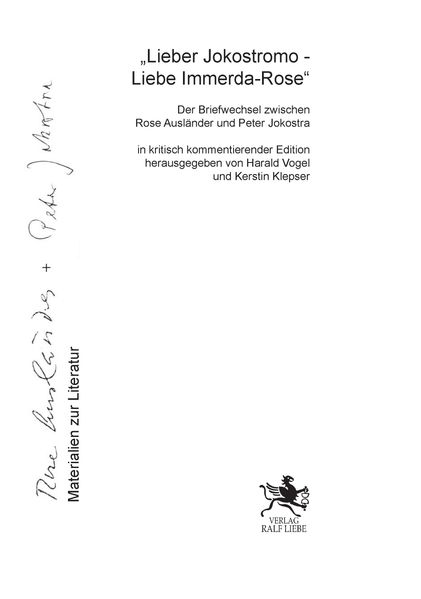 Cover von Lieber Jokostromo – Liebe Immerda-Rose