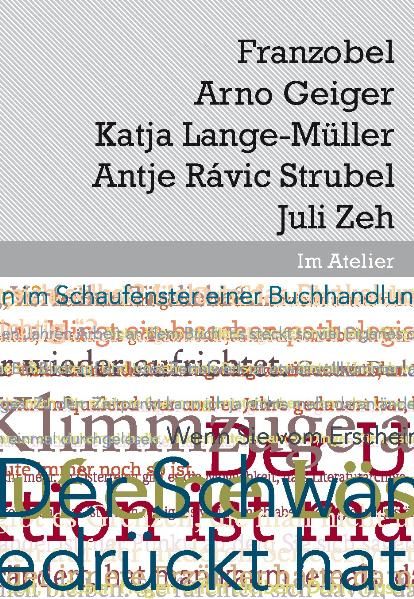 Cover von Im Atelier. Beiträge zur Poetik der Gegenwartsliteratur 07/08