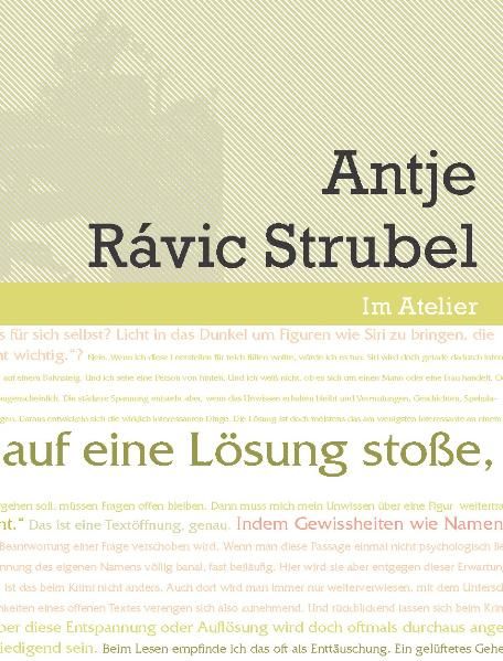 Cover von Im Atelier. Beiträge zur Poetik der Gegenwartsliteratur 07/08 / Wenn ich auf eine Lösung stoße, ist der Text zu Ende