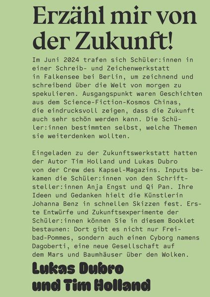 Cover von Erzähl mir von der Zukunft