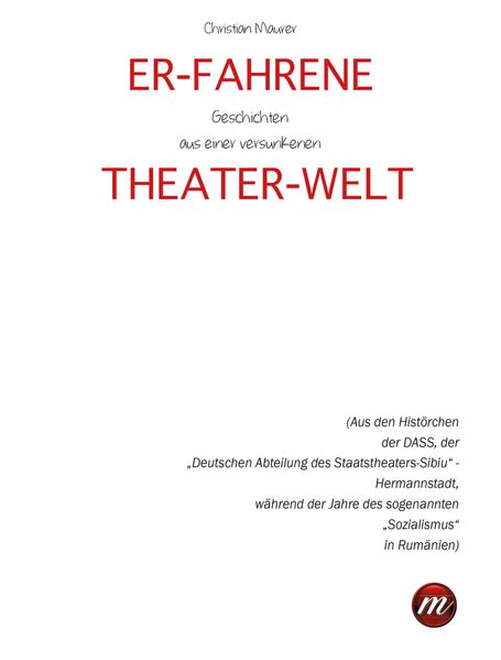 Cover von Erfahrene Theater-Welt