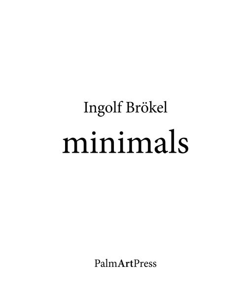 Cover von minimals
