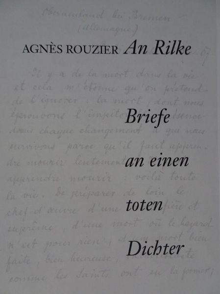 Cover von An Rilke