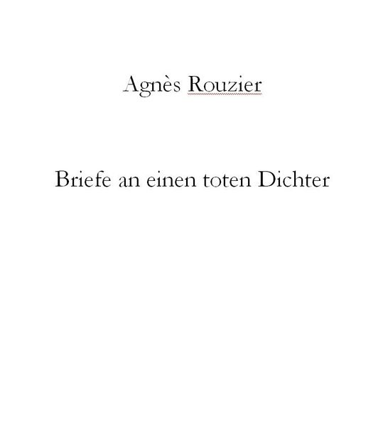 Cover von Briefe an einen toten Dichter