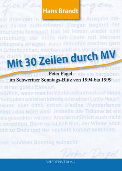 Cover von Mit 30 Zeilen durch MV