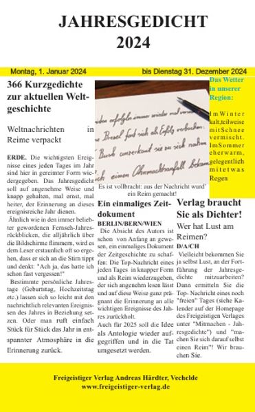 Cover von Jahresgedicht 2024