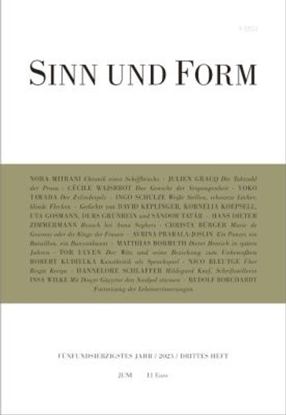 Cover von SINN UND FORM 3/2023