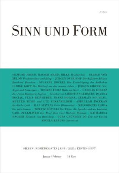 Cover von Sinn und Form 1/2025