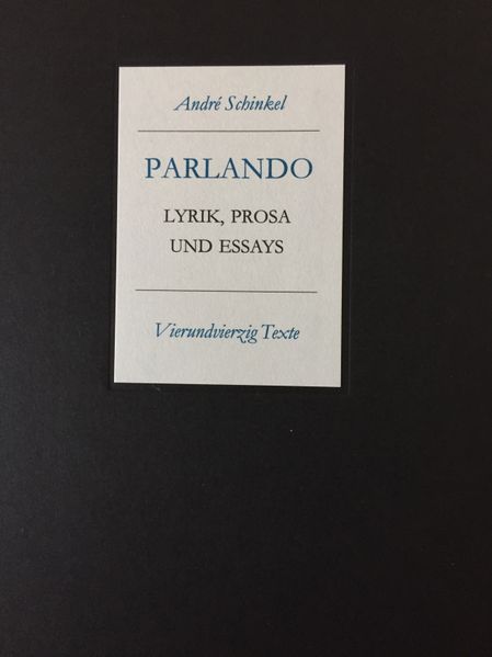 Cover von Parlando