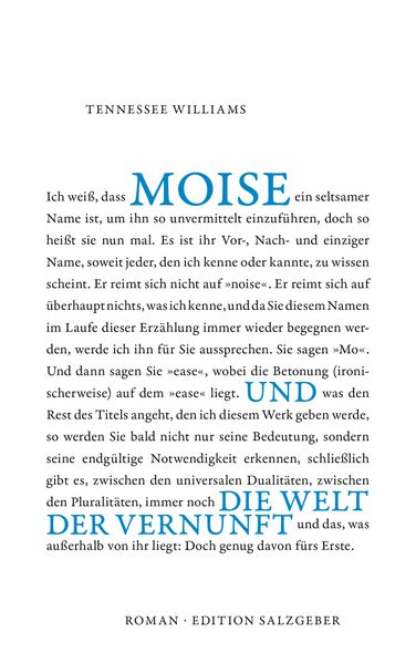 Cover von Moise und die Welt der Vernunft