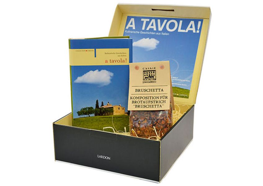 Cover von Geschenkbox mit Buch: A TAVOLA – DIE BELLA ITALIA-BOX