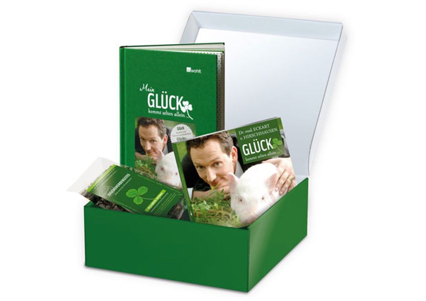 Cover von Geschenkbox mit Buch: Hirschhausen – Die Glücksbox