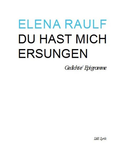 Cover von DU HAST MICH ERSUNGEN