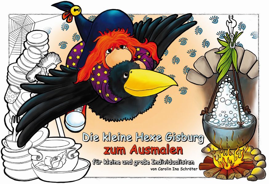 Cover von Die kleine Hexe Gisburg – zum Ausmalen