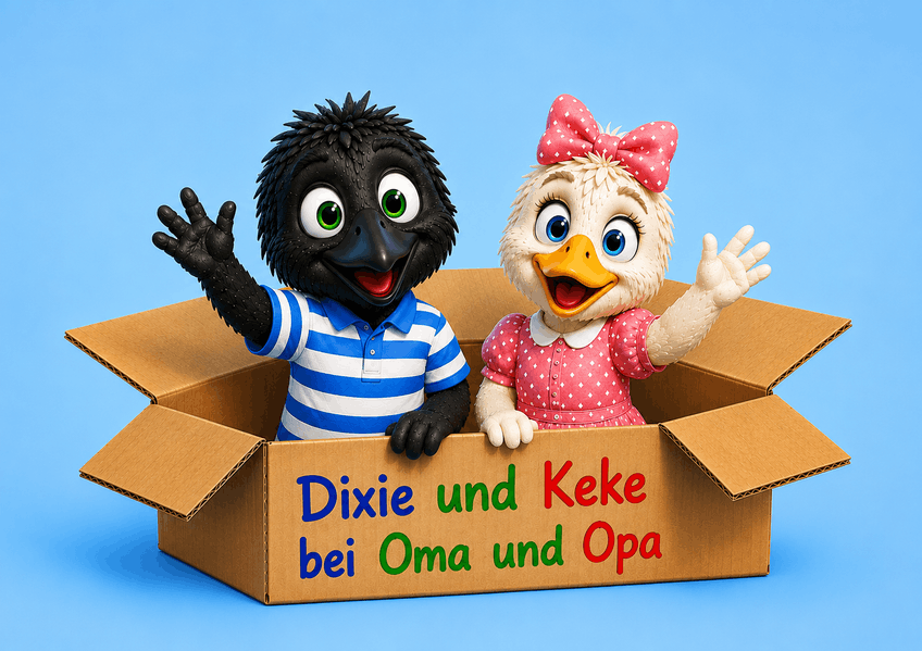 Cover von Enkel im Cartoon – bei Oma und Opa